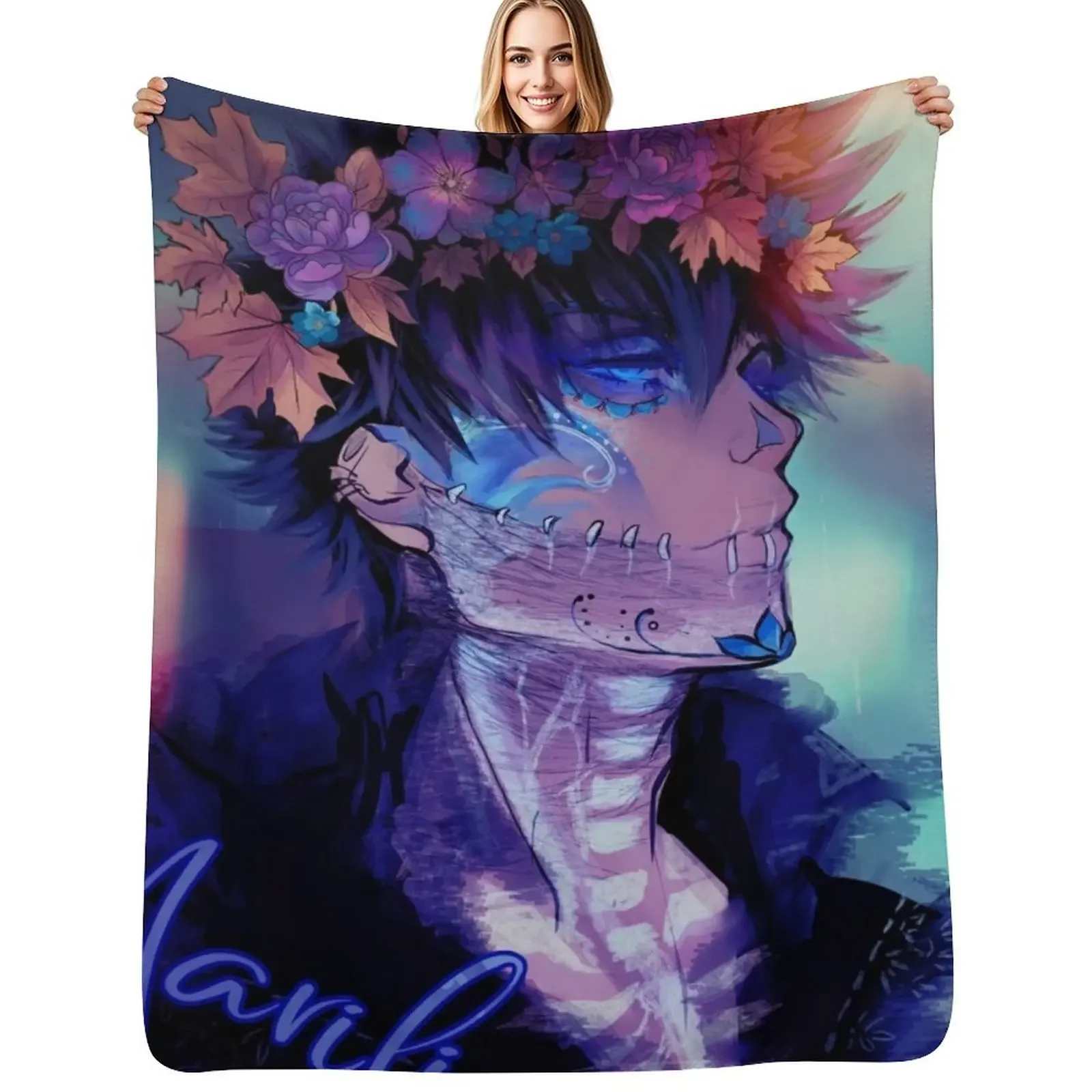 

Dabi - dias de los muertos Throw Blanket Extra Large Throw Personalized Gift Soft Blanket