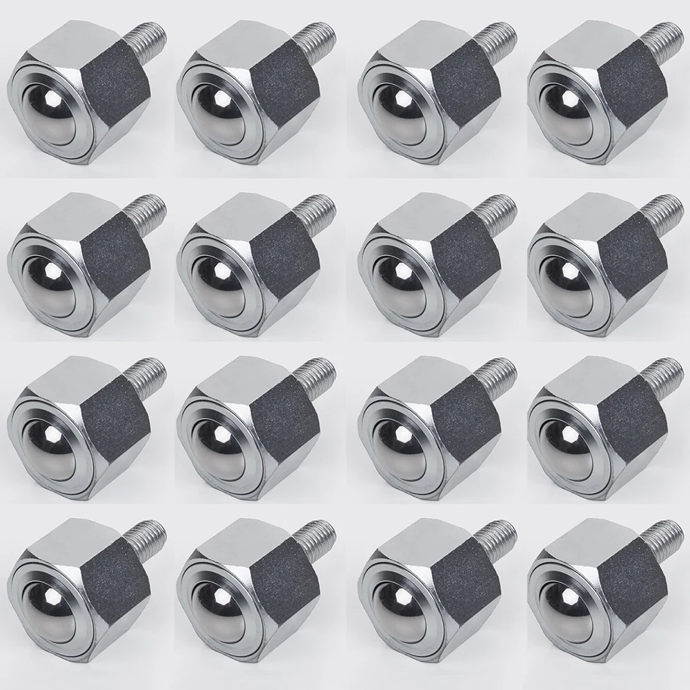 

16PCS Micro Universal Ball Transfer Unit Casters Bearing Steel Ball Bull Eye Wheel Transfer Omni Wheels Conveyor Rollers Sliders