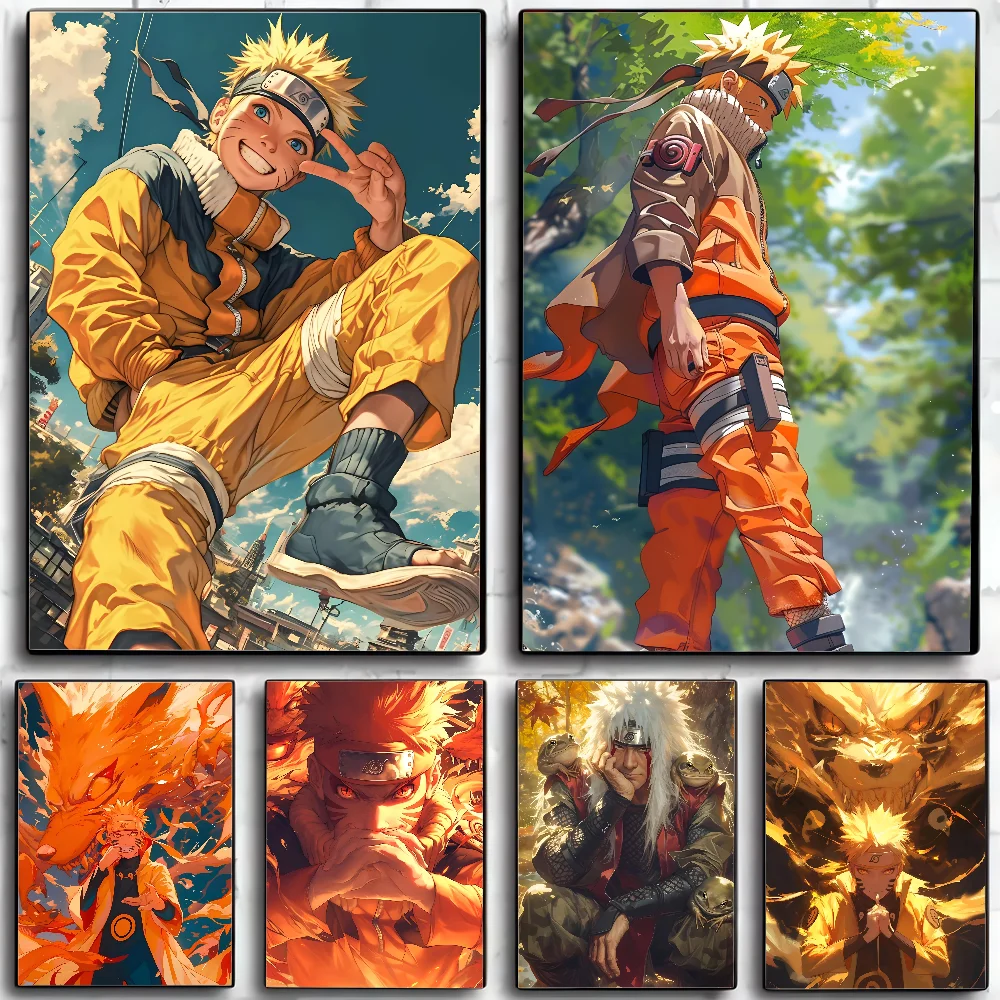 Anime N-Naruto Uzumaki Poster Paper Print Home Living Room Bedroom Entrance Bar Cafe Art Painting Decoration