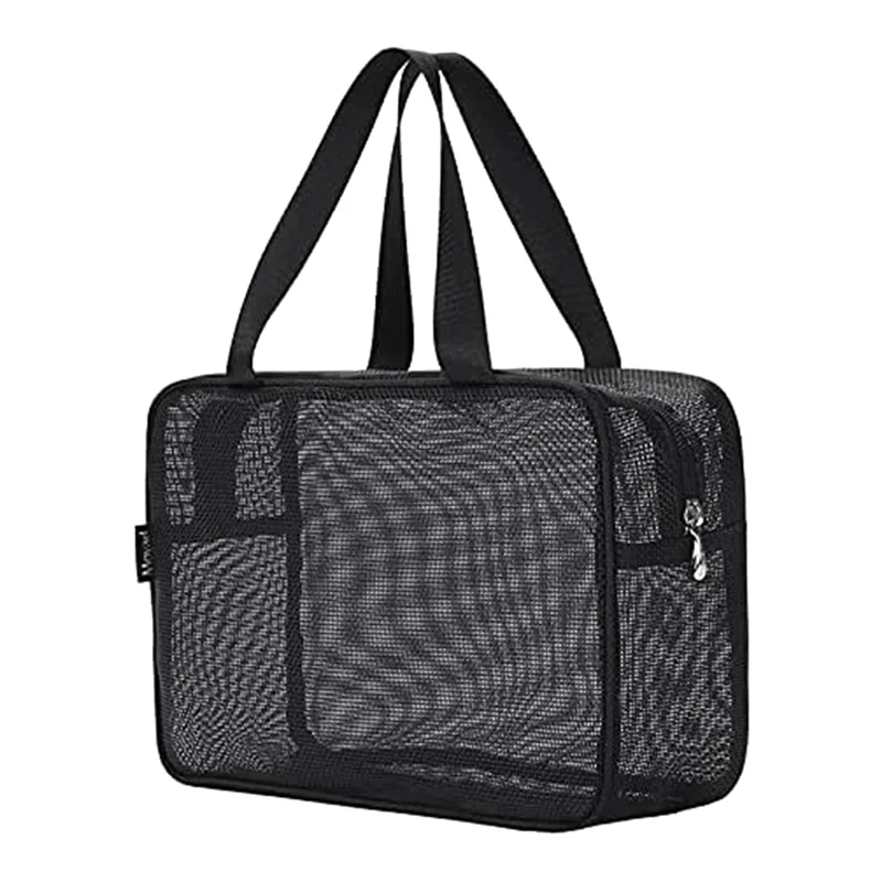 

-WSFS Большая вместительная сумка для ванны Сетчатая сливная сумка для ванны Косметичка Портативная портативная сумка для хранения