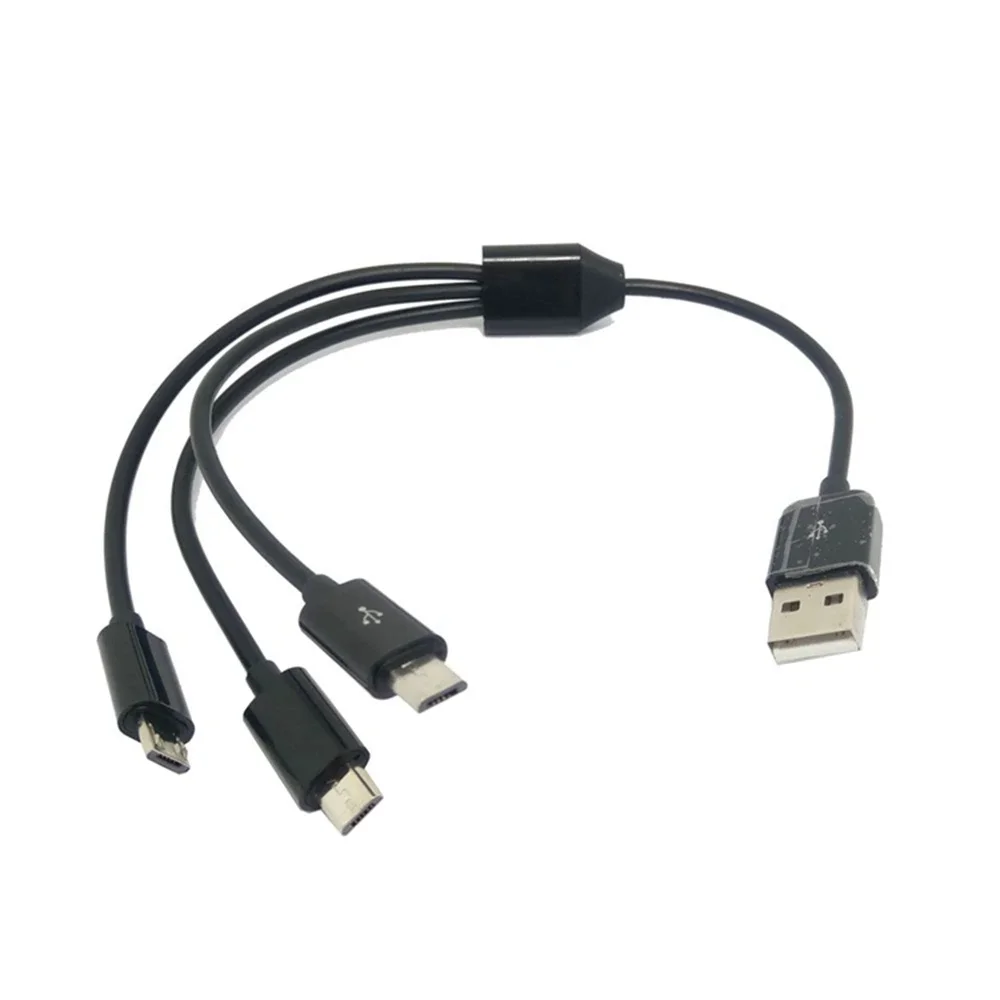 

High Quality Usb to 3 Micro Usb 0.25M Cable 2.0 Plug to 3 Micro USB 2.0 Male Y Splitter Charging Data Cable 0.25 M