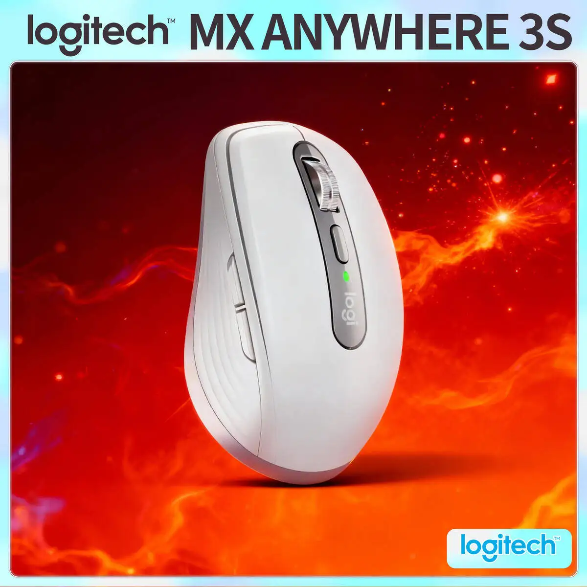 

Logitech MX Anywhere 3S Wireless Mouse Rechargeable 4000DPI Ergonomic for Office Home Gaming