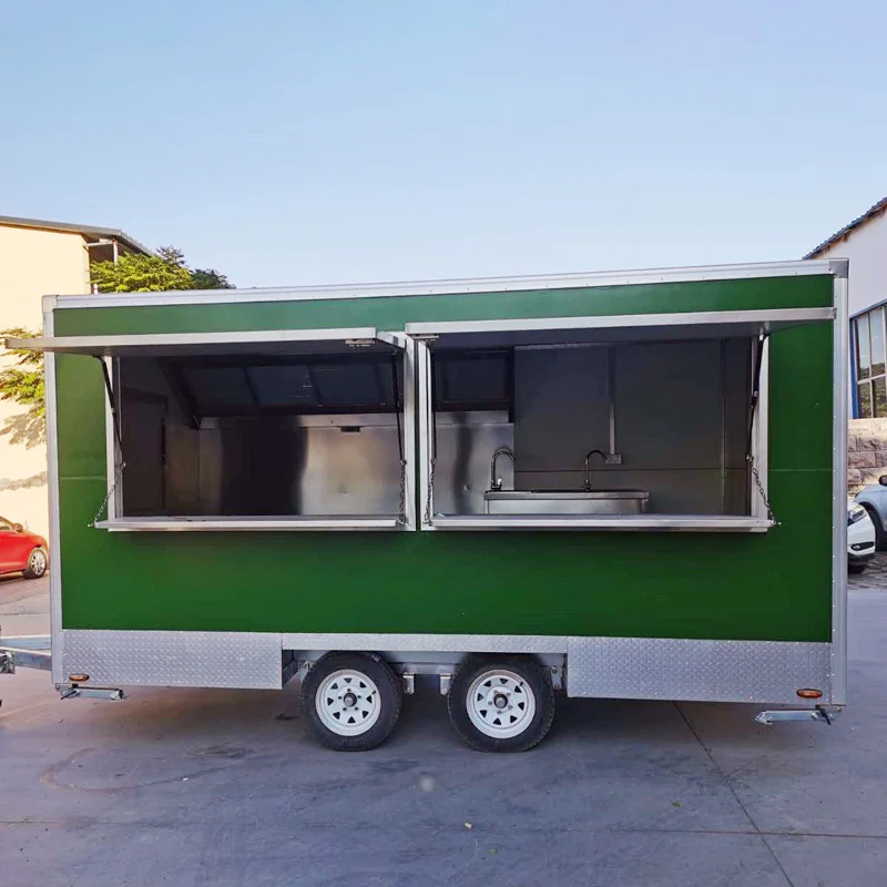 

New Design Food Truck Food Trailer for Street Restaurant BBQ Barber Shop Kebab Fast Food Products