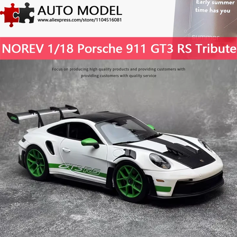 

2022 Porsche 911 992 Gt3 Rs Weissach Alloy Car Model with Fully Openable Doors, Collectible Display Piece Norev 1:18 Die-Cast Metal Scale Static Model Adult Toy Boy's Gift