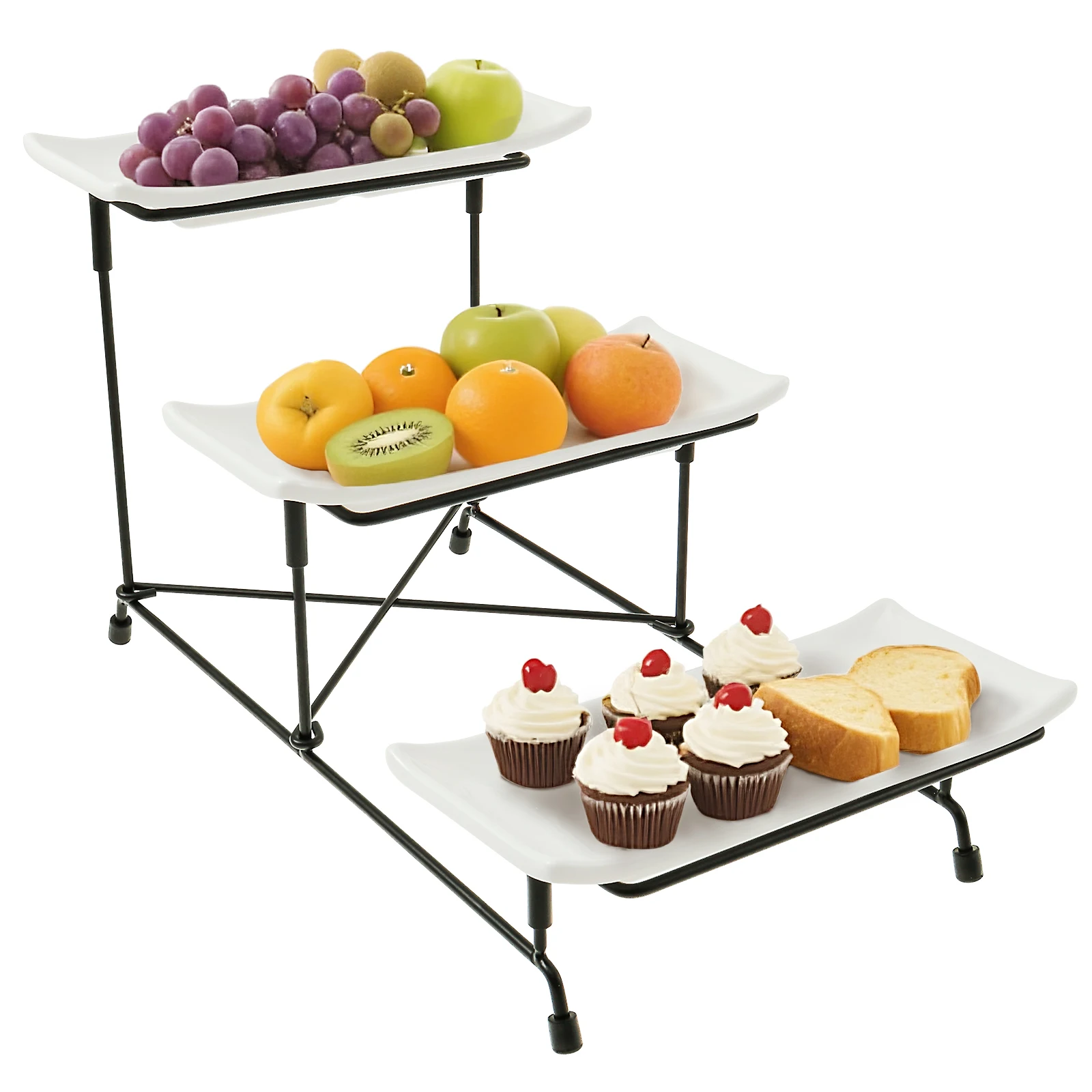 

3 Tier Cupcake Display Stand Dessert Cupcake Buffet Tiered Serving Tray for Birthday Party Christmas Weddings Decoration