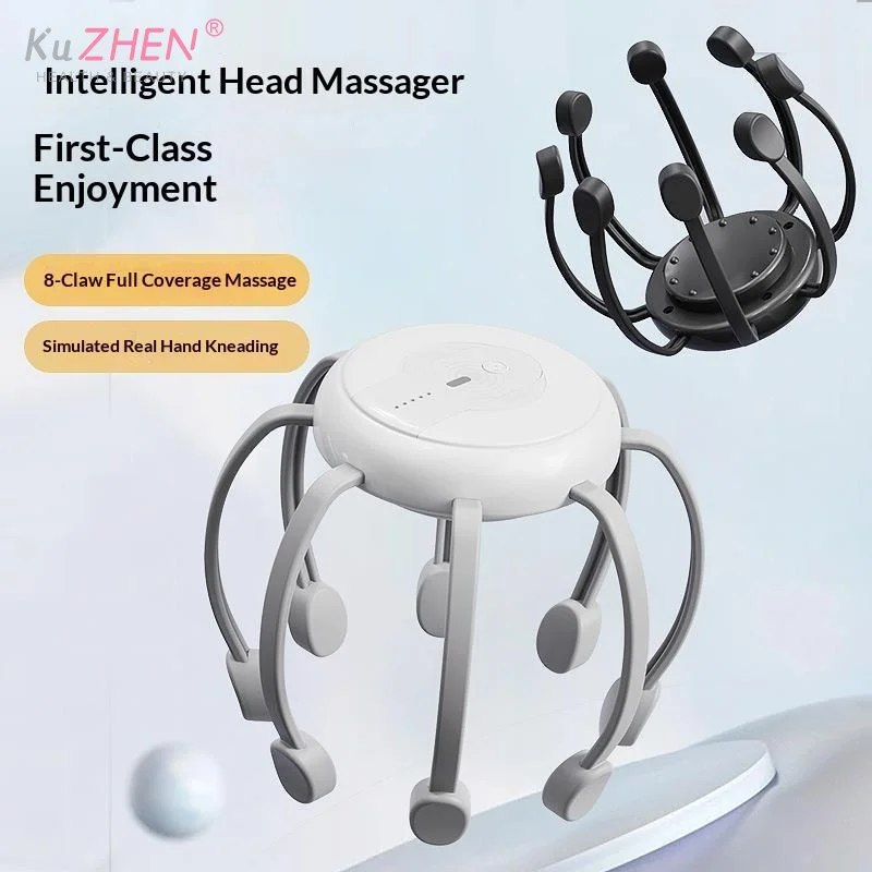 Electric Scalp Massager Head Massage Machine Intelligent Vibrating Stress Relax With 5 Modes 360 Degree Hair Massager