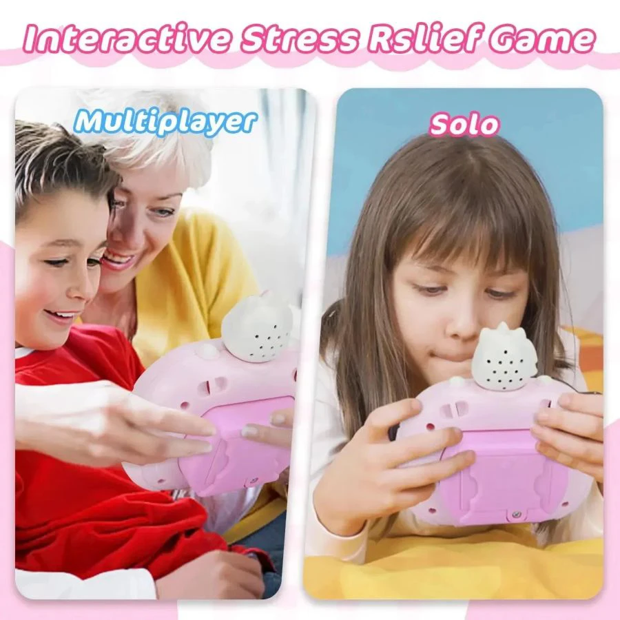 1pcs Electronic Quick Push Bubble Fidget Game Handle Toys Boys Girls Anti-Stress Toys with LED Game Machine Relieve Stress Toys