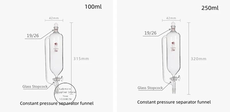 1Pcs/Lot Cylindrical separatory funnel, Graduated cylindrical separatory funnel,Constant pressure separating funnel