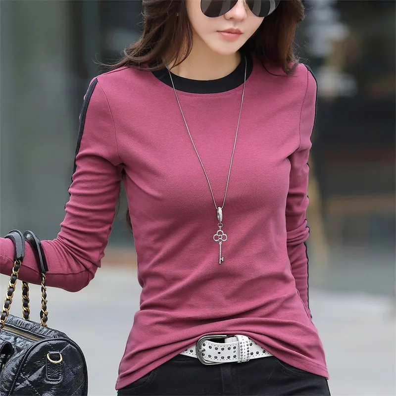 HI-FASHION Women Y2k Shirt Woman Korean Spring Cotton Slim Tshirt Sexy blusas Female Autumn Casual Long Sleeve Tops Tees