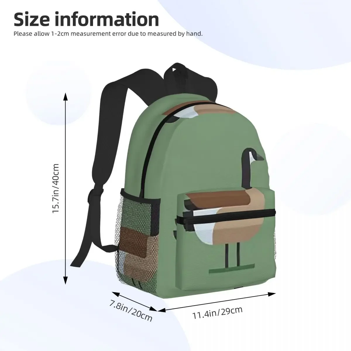 Goose Element Student Backpack School Bag Hiking Travel Daypack for Men Women Fashion Bookbag Shoulder Bags