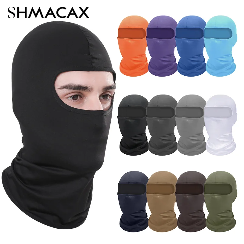 Mens Bicycle Balaclava Full Face Ski Mask Wearable Blanket Breathable Hiking Camping Hunting Tactical Airsoft Hat Neck Coverage