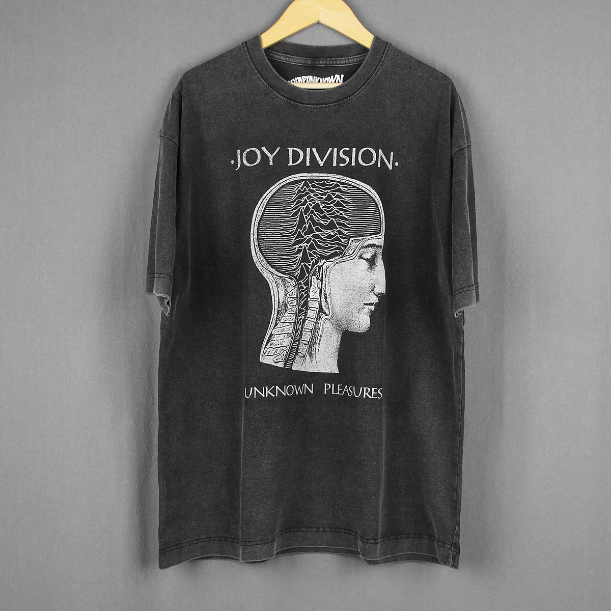 Joy Division T-Shirt Unknown Pleasures New Wave Post Punk Rock Band Talking Heads Men Summer Washed Long Sleeve Shirt