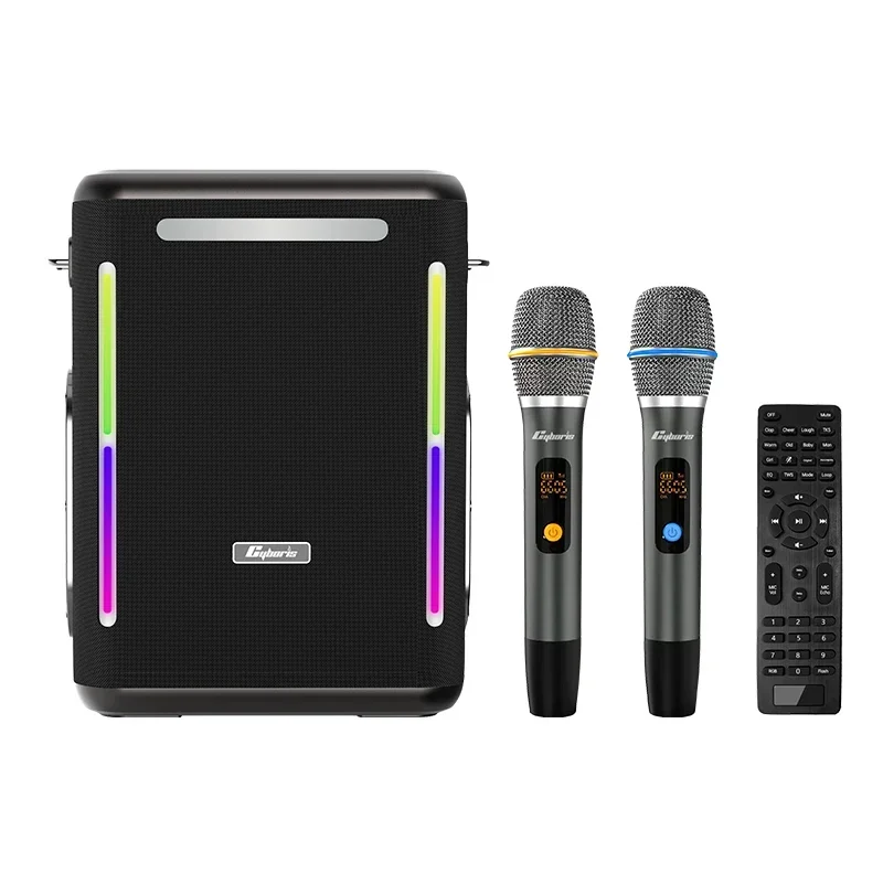 Latest 2024 model Karaoke Machine PA System with Two Wireless Microphones, Portable  Speaker  Remote Control