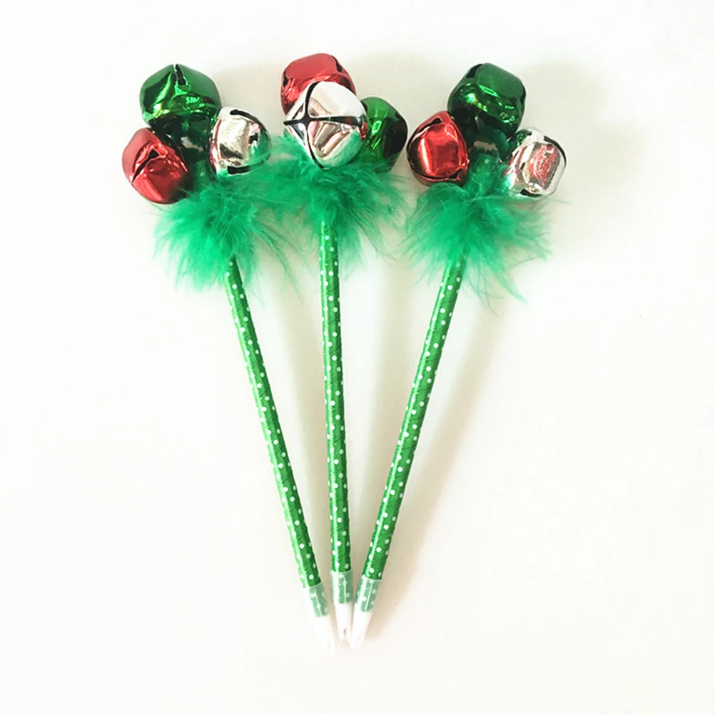 

3pcs Bell Ballpoint Pens Creative Stationery For Students Christmas Gift School Office Home Use Random Color
