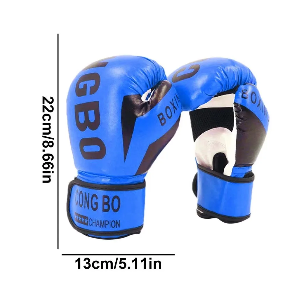 

1 пара дышащих детских боксерских перчаток, 6 унций, Муай Тай, ММА, пробивание каратэ, детские перчатки для бокса, тренировочные перчатки из искусственной кожи