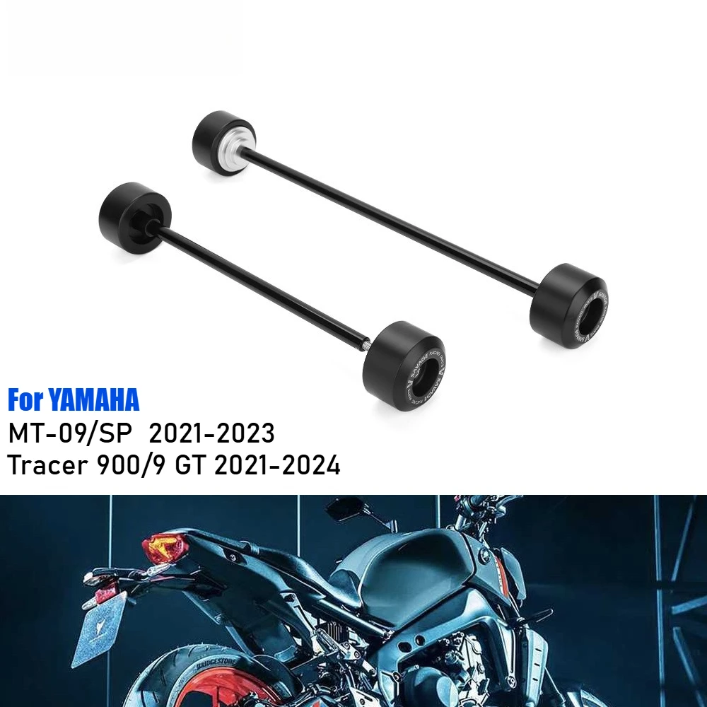 

Для YAMAHA MT-09 Tracer 900 9 GT MT09 2022 2023 2021, передняя и задняя ось, вилка, аварийная скользящая ступица колеса мотоцикла, блок предотвращения столкновений