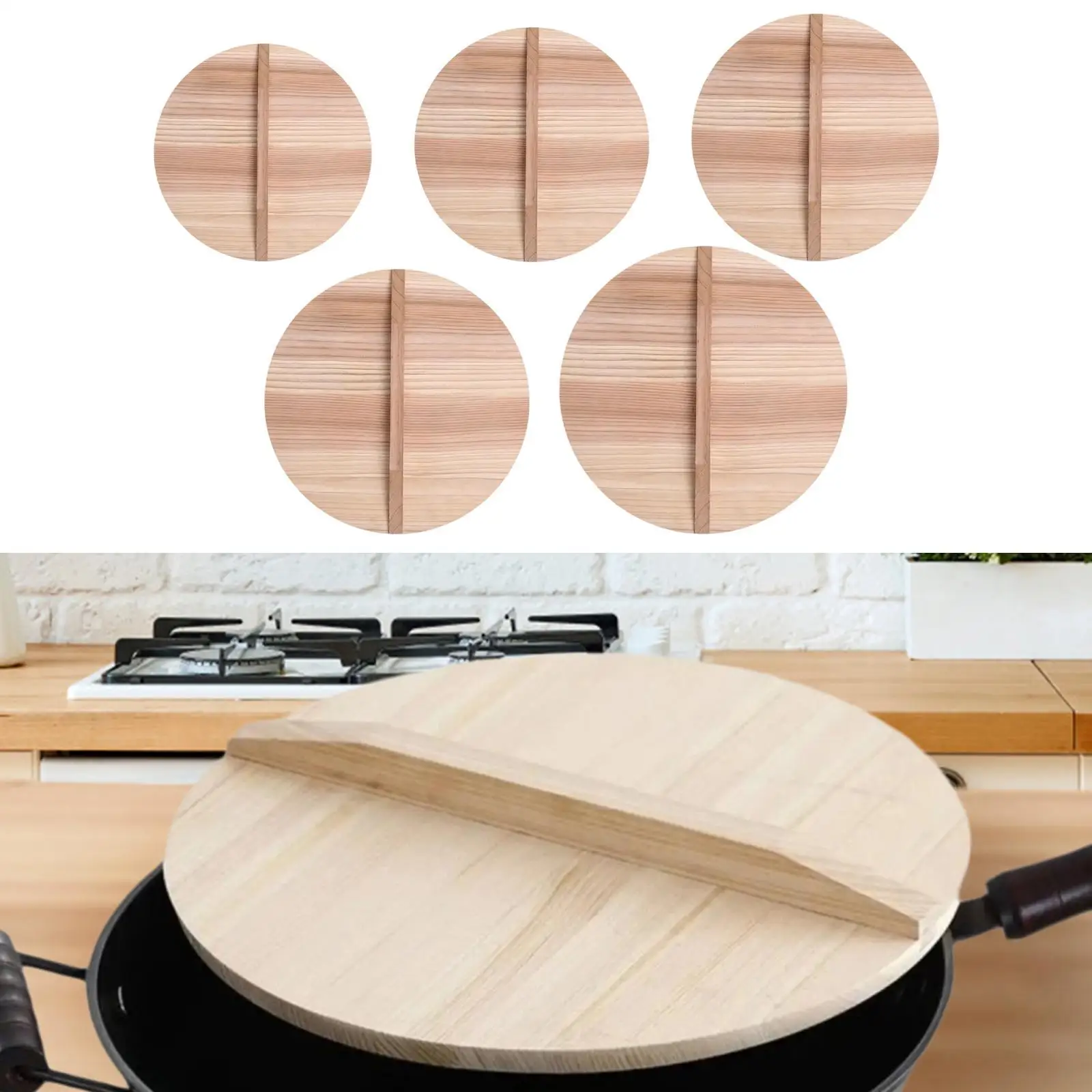 Lightweight Wooden Pot Lid Knobs Anti Scalding Pan Cover Handcraft Handle Kitchen Accessory for Daily Use