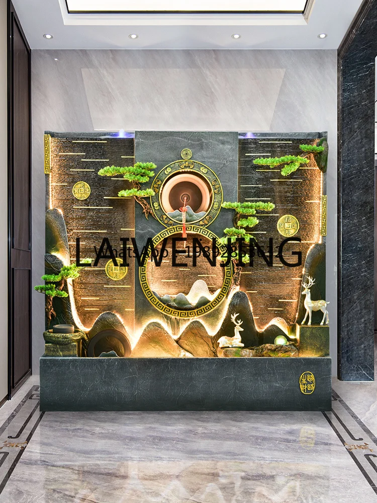 7ZSP Water Curtain Wall Fountain Water Decoration Circulating Water Rockery Landing Hotel Opening Gift