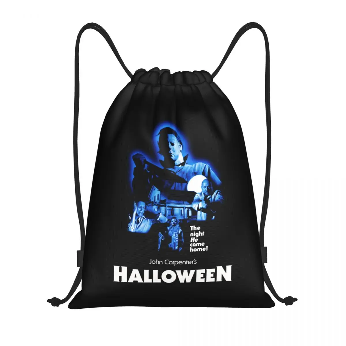 Horror Michael Myers Knives Drawstring Bag Men Women Portable Sports Gym Sackpack Halloween Nightmare Shopping Storage Backpacks