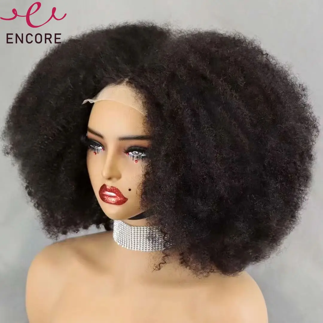 

4x4 Lace Closure Short Natural Curly Bob Wigs Wigs 16inch 300% Density Afro Kinky Curly Human Hair Wigs with Baby Hair for Women