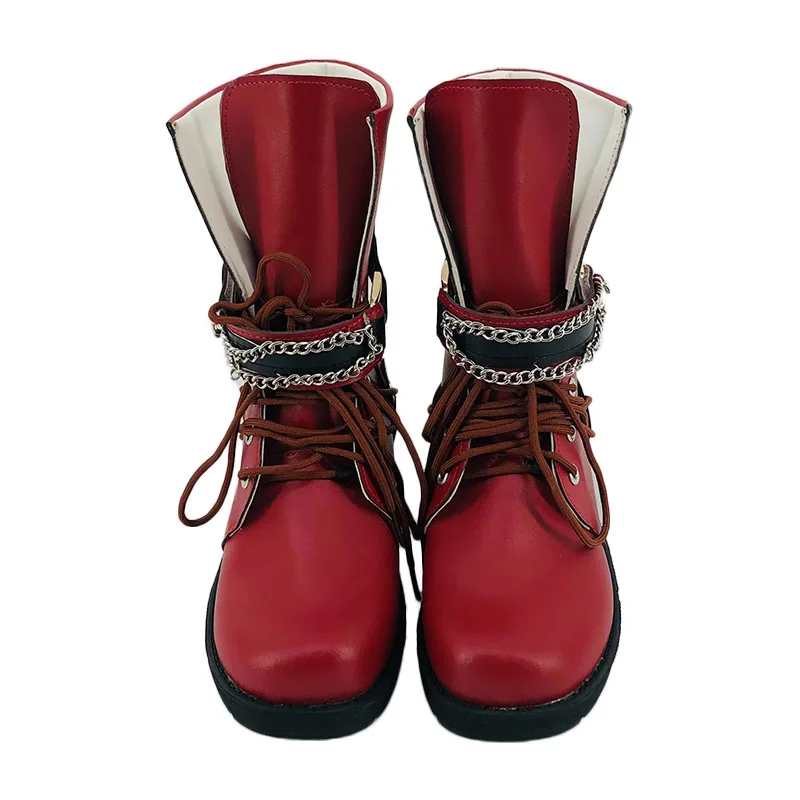 Final Fantasy VII Tifa Lockhart Cosplay Schoenen Halfhoge laarzen Halloween Maskerade Carnaval Prestaties Feestkostuum Rekwisieten