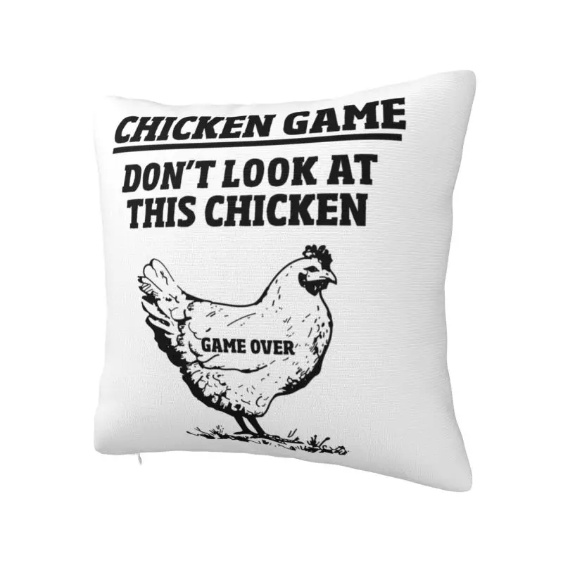 Chicken Game Don't Look At The Chicken Cushion Cover 66x66cm Soft Throw Pillow Case for Sofa Pillowcase Living Room Decoration