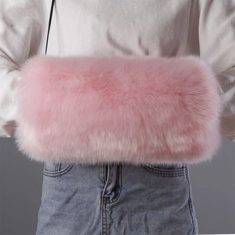 New Lightweight Thicken Faux Furs Warm Hand Muff Winter Outdoor Hiking Hand Warmers