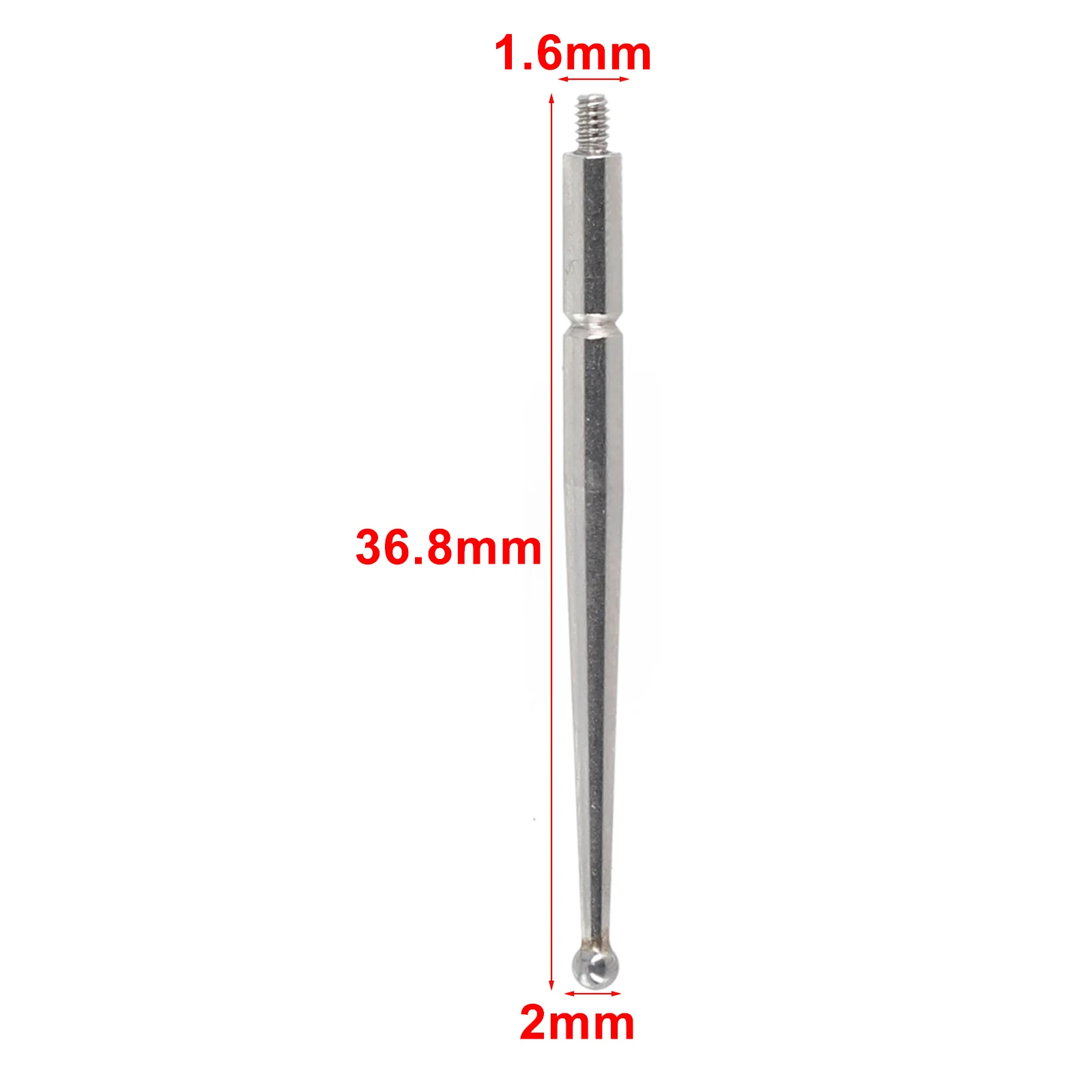 Contact Points For Dial Test Indicator 2mm Diameter Tungsten Carbide Ball 36.8mm Long 513-114 513-514E 513-214FE 513-214