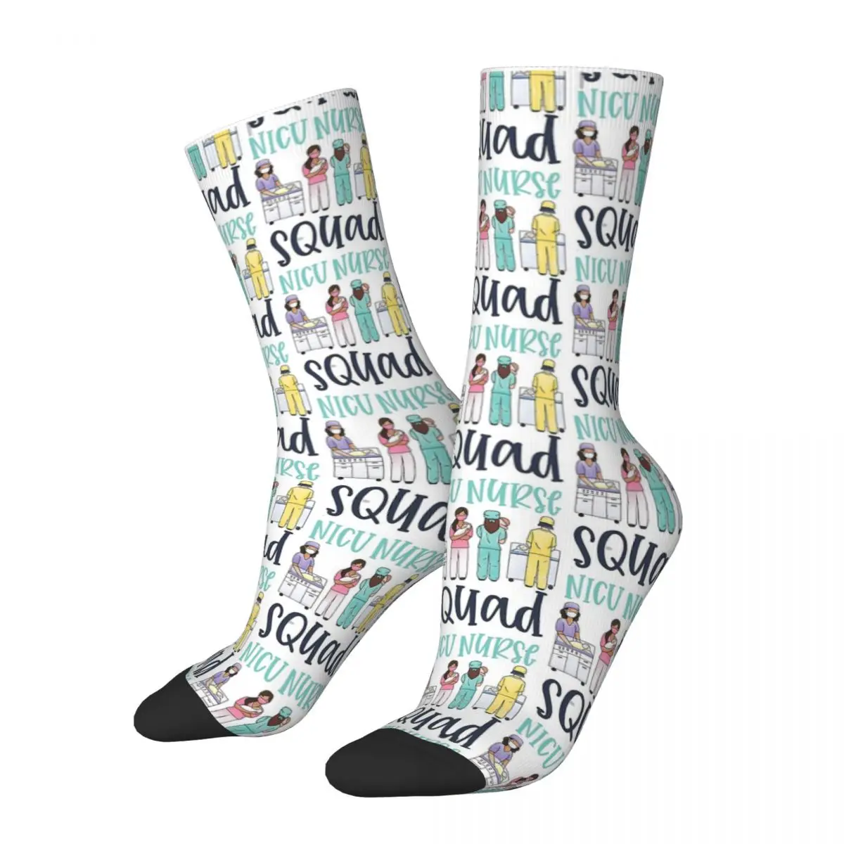 Nursing Nicu Nurse Squad Men Women Socks Windproof Novelty Spring Summer Autumn Winter Stockings Gift