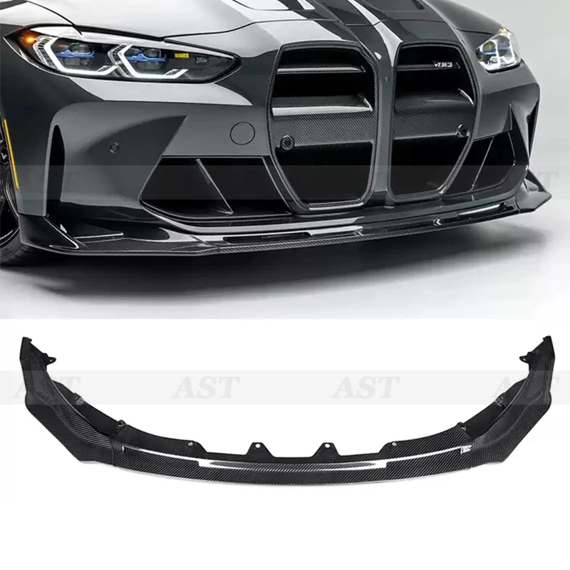 High Quality Dry Carbon Fiber Front Chin Spoiler for BMW M3 G80 M4 G82 G83 2021+V Style Front Bumper Front Lip Body Kit