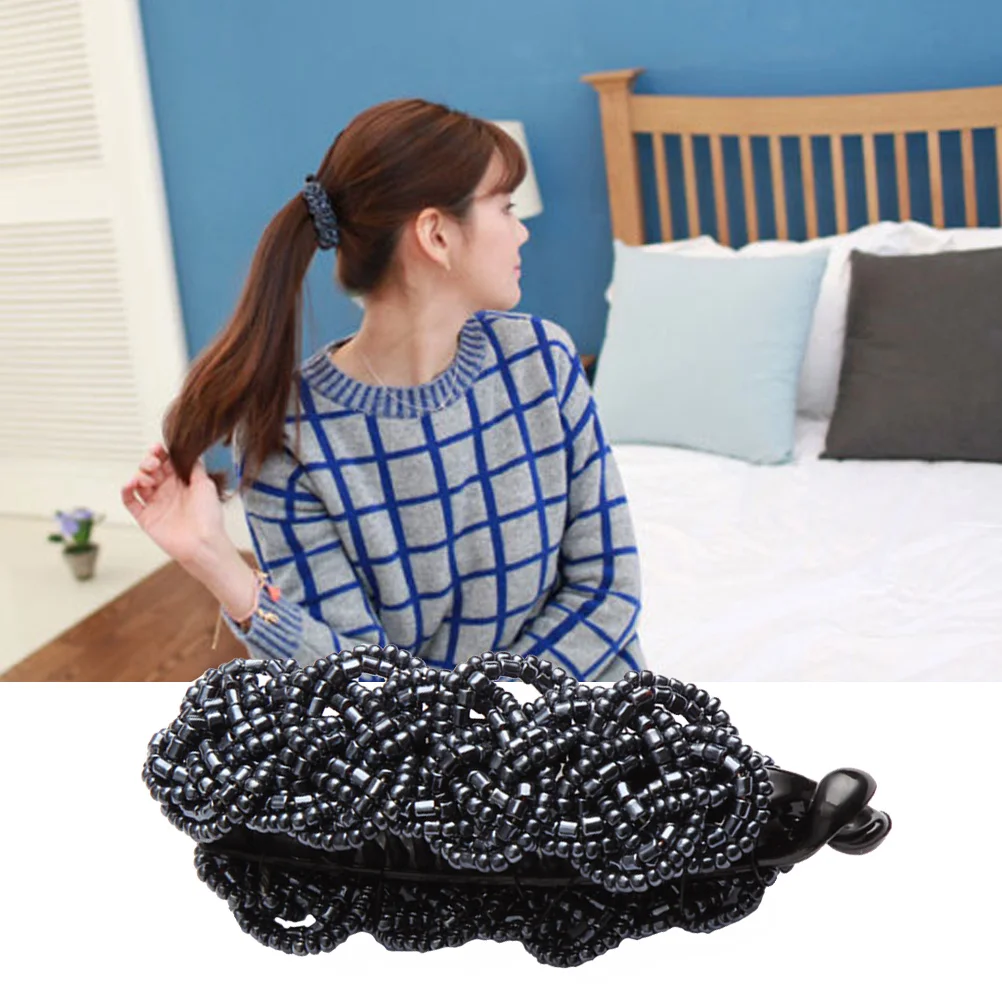 

Ponytail Holder Clips for Women Stylish Hairpin Accessories Comfortable Daily Wear Party Use Durable Crystal Design