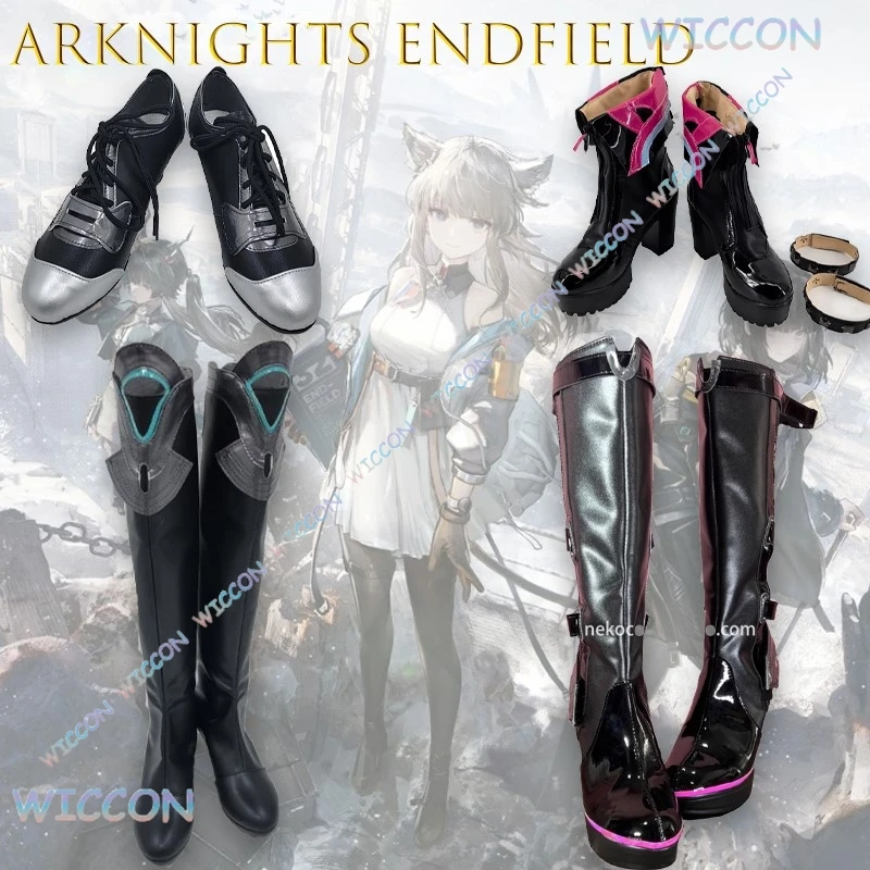 

Arknights Endfield Laevatein Cosplay Boots High Heels Surtr Yvonne Seth Chen Qianyu Character Shoes Halloween Party Game Costume