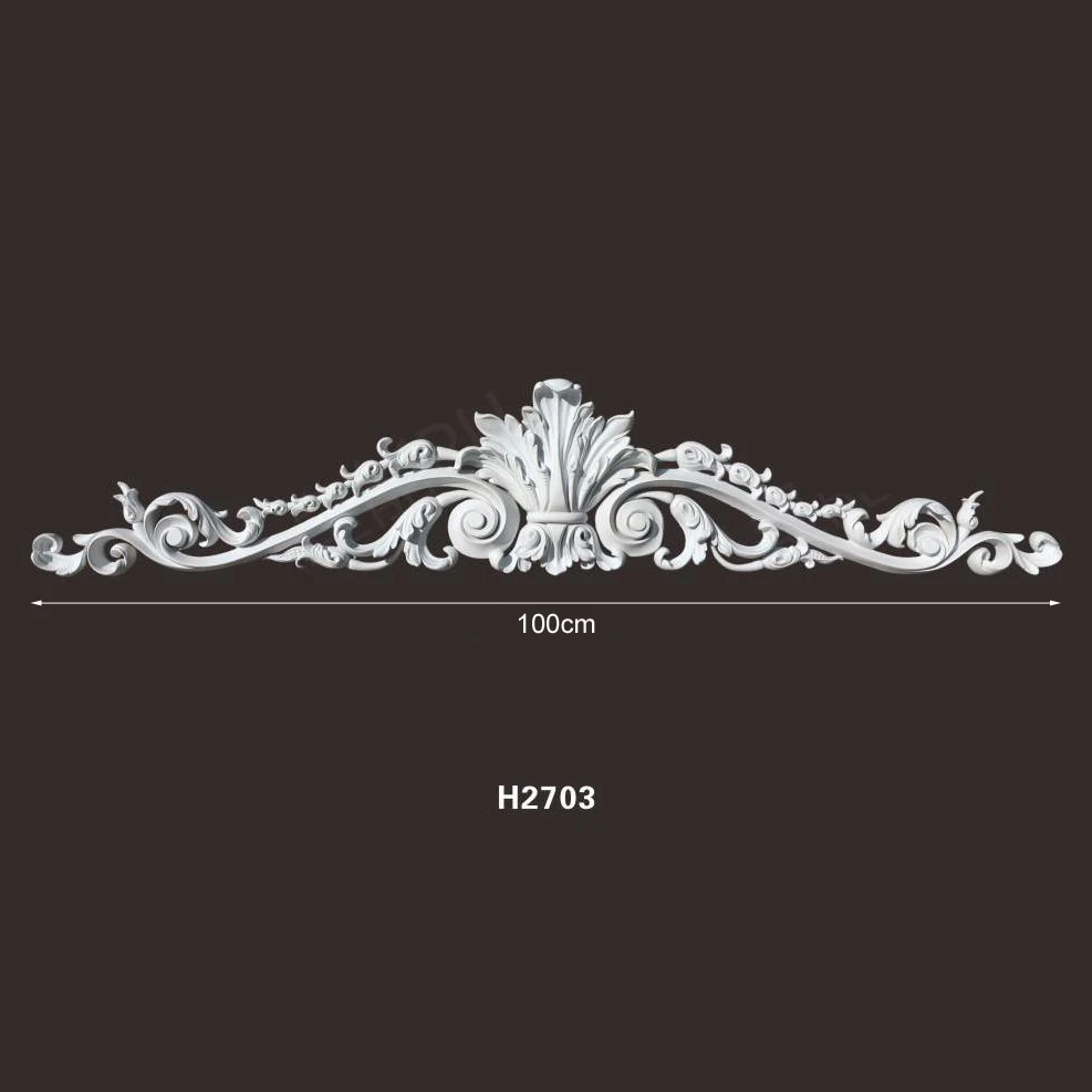 PU Wall Moulding Polyurethane House Portal Lintel Decoration Element Furniture Ornament