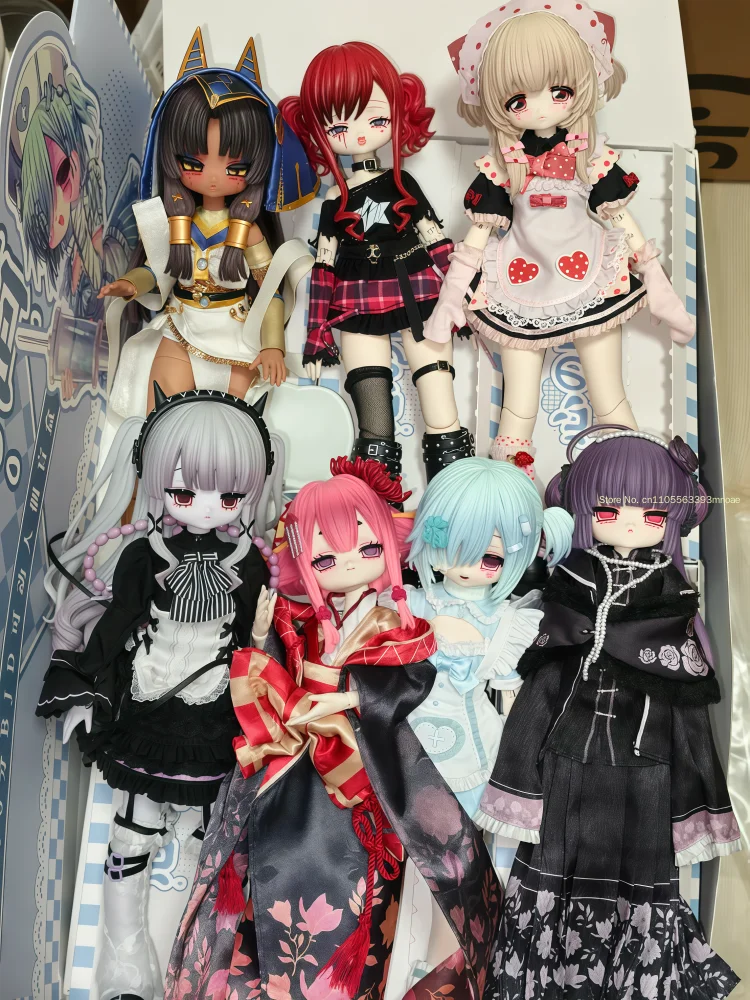 Dark Side Of Heart 1/6 Bjd Series Blind Box Niedliche Actionfigur im dunklen Stil, bewegliche Actionfigur, Desktop-Dekoration, Spielzeug, Sammlerstück, Geschenk für Mädchen