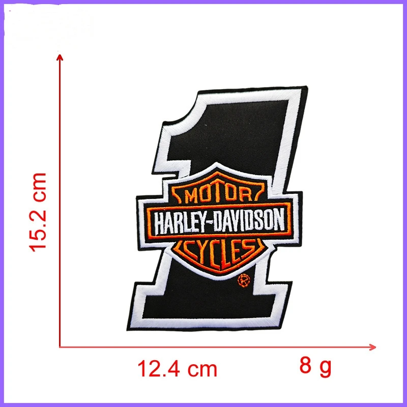For Harley Davidson pan Motorcycle Styling keyring Embroidered Punk Eagle Patche Armband Backpack Badge Hook Backing Clothing view 5