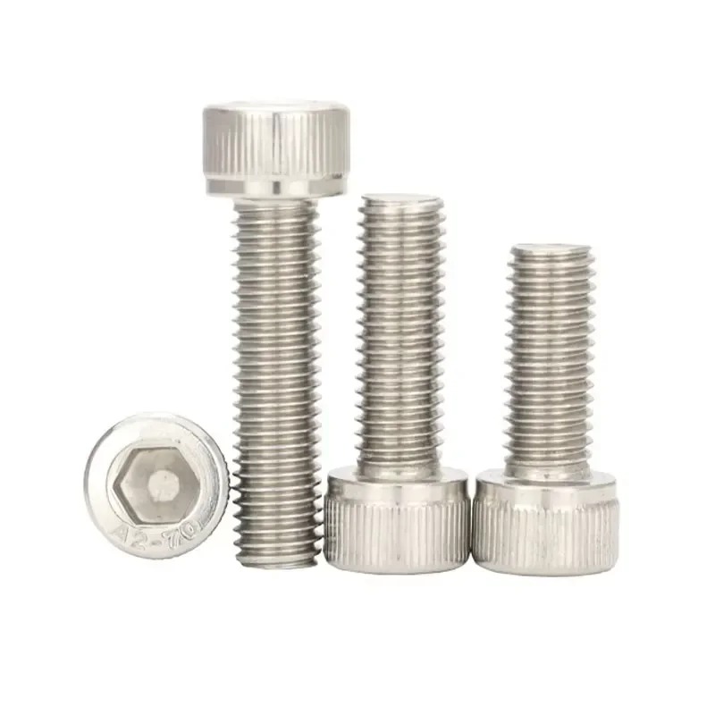 304 Stainless Steel DIN912 Hex Socket Head Cap Screws M1.4-M24 Inner Hexagonal Bolts