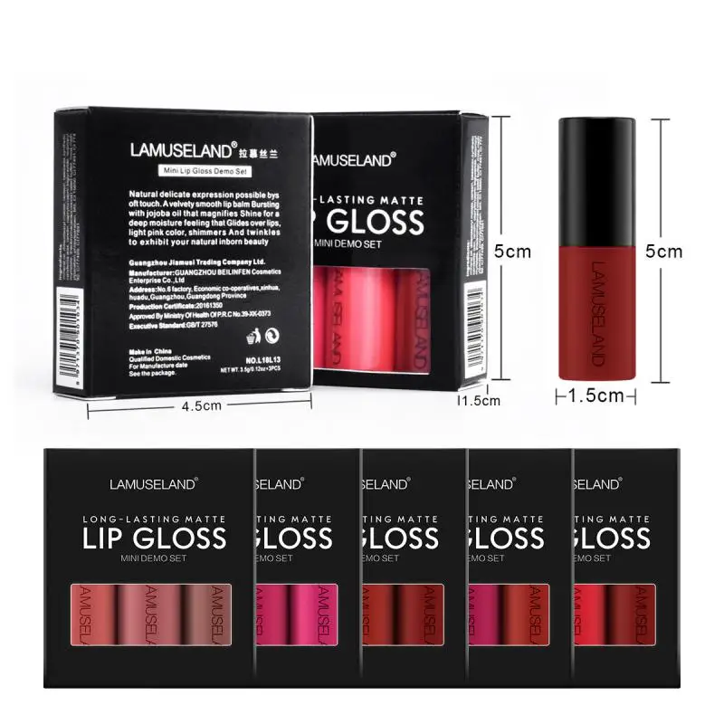 Glatte Anwendung, Lippenstift-Make-up, langanhaltendes Lippen-Make-up für Damen, beliebter mattierter Lippenstift, lebendige Lippentöne, unverzichtbar in 12 Farben