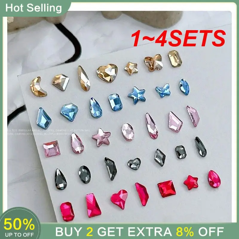 1~4SETS Crystal Nail Stickers Create Art Beautifully Versatile And Stylish Accessory Nail Stickers Fashion Accessories Must Have