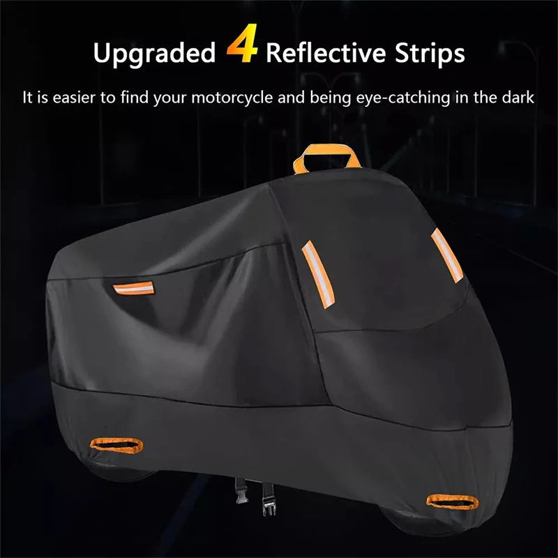 Motorcycle Cover Waterproof All Season Dustproof UV Protective Outdoor Indoor Scooter 210D Wear-resistant Fabric Motorbike Cover