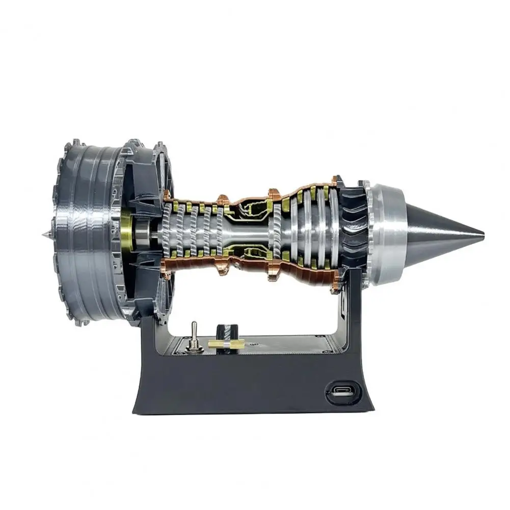 Twin-flow Turbojet Engine Model Tr900 Turbofan Engine Model Kit Realistic Turbojet Aircraft Engine Replica for Aviation