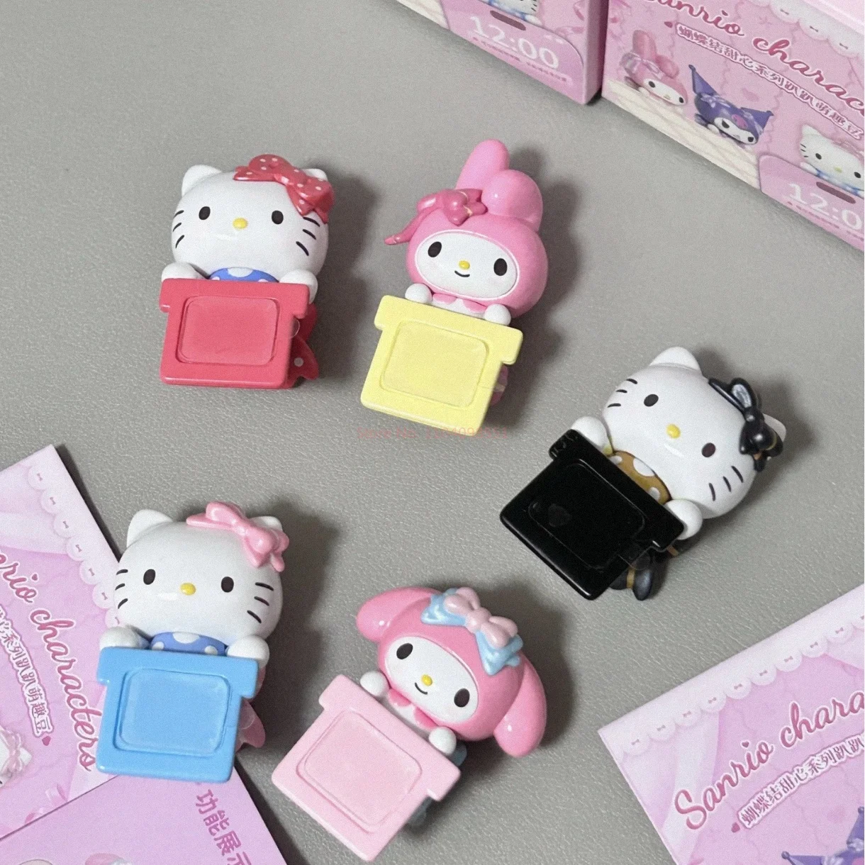 Sanrio Characters Kuromi Melody Hipper Bow Sweetheart Series Blind Box Anime Figure Collection Desktop Phone Decorate Xmas Gift