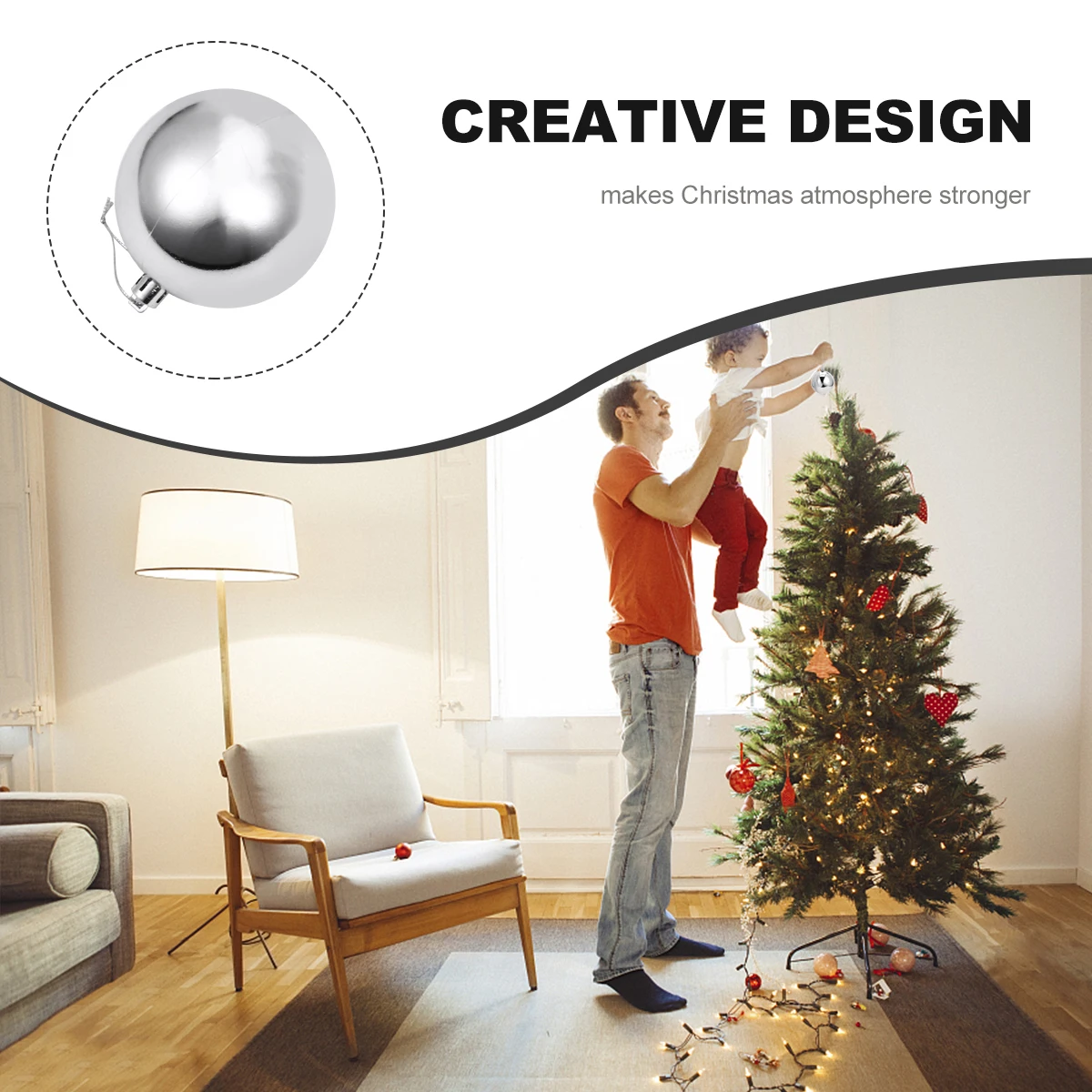 

12 Pcs Plating Ball Decoration Party Pendent Ceiling Hanging Christmas Tree Plastic Xmas