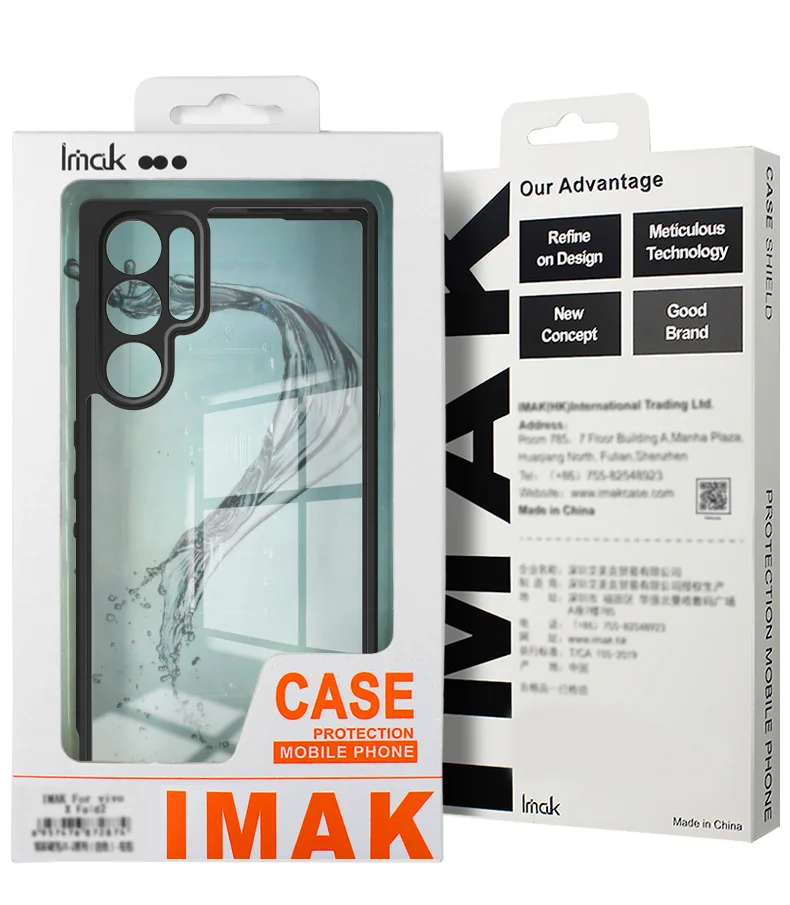 حافظة IMAK UX-9A لهاتف iPhone 16e 5G PC+TPU غطاء إطاري ناعم