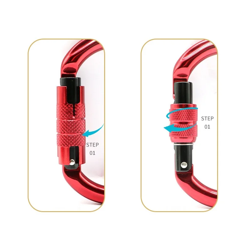 Rock Climbing O-type Lock Buckle Automatic Safety Master Carabiner Multicolor Crossing Hook Mountaineer Outdoor SRT Tool