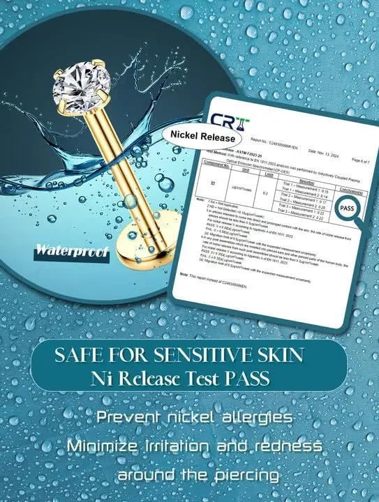 11 قطعة 14K الذهب معبأ شقة الظهر الأنف ترصيع للنساء الرجال تشيكوسلوفاكيا الأنف خواتم الأطواق اللولب مسمار الشفاه الحاجز الدائري هيئة ثقب المجوهرات #2