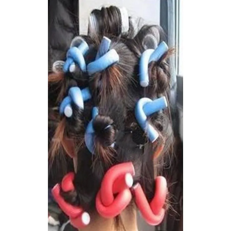 10Pcs Colorful Sponge Hair Curling Sticks, EVA Pearl Cotton Perm Rollers