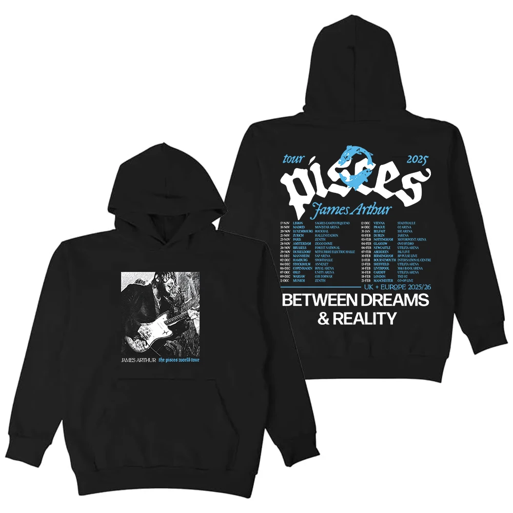 

GF James Arthur The Pisces World Tour 2025 Hoodie Unisex Long Sleeve Streetwear Women Men Hooded Sweatshirts