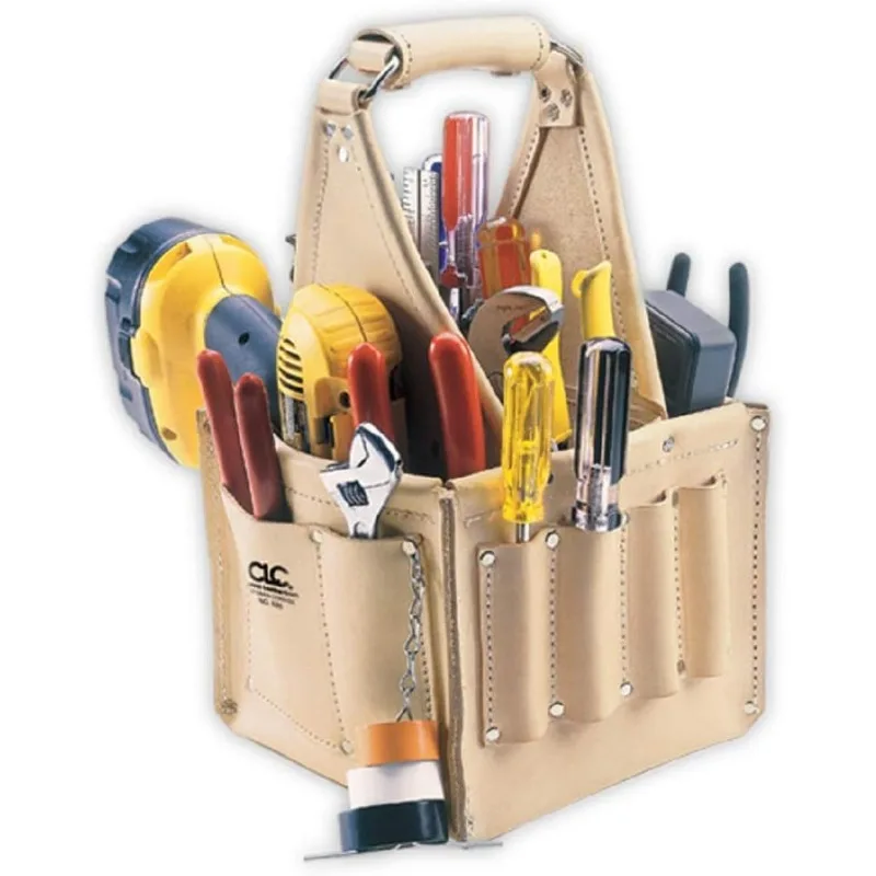 

CLC Custom Leathercraft 526 Electrician's and Maintenance Tool Pouch, Heavy Duty, 17 Pocket , Tan