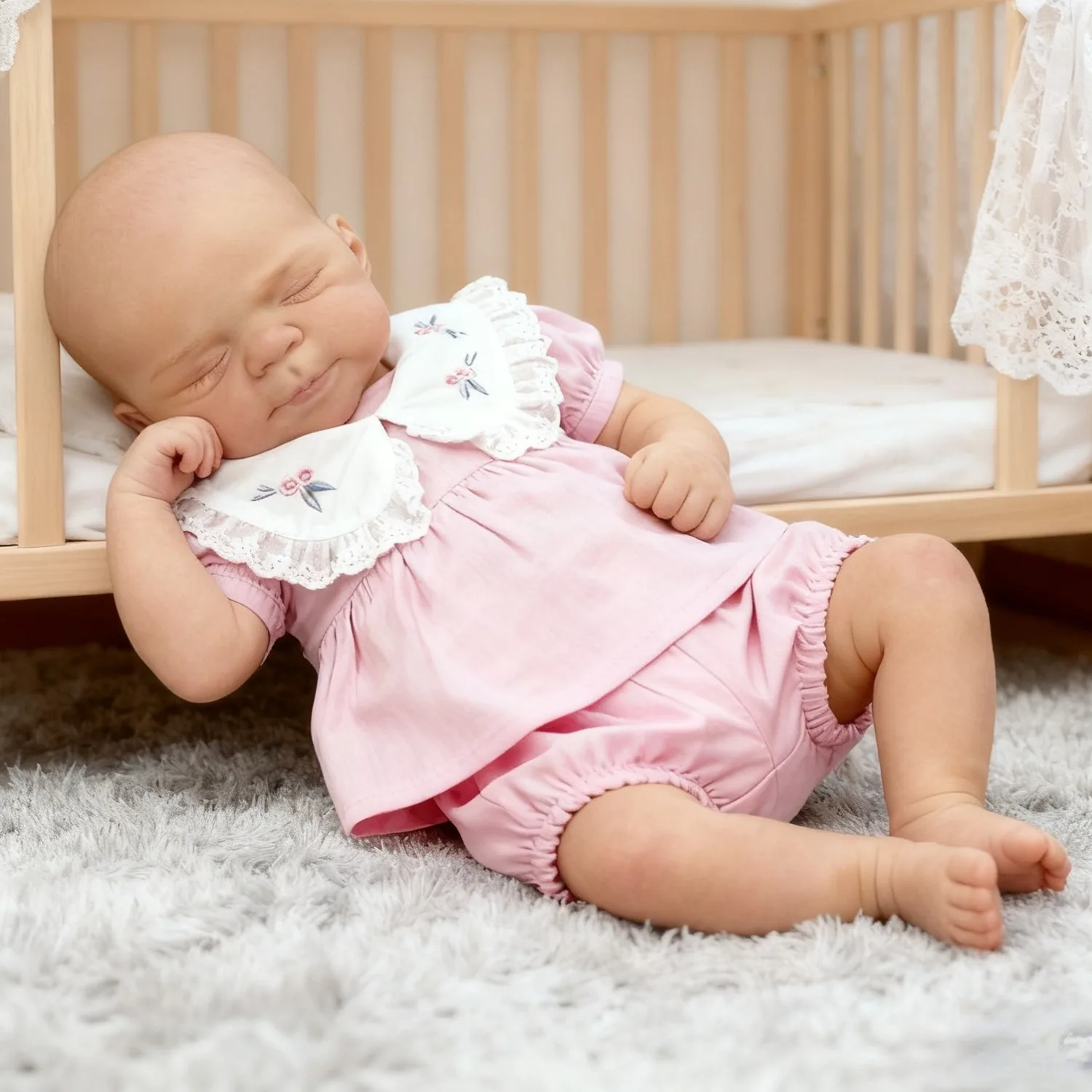 Aizwa1 Full Silicone Pascale Bebe Reborn Doll 18 Inch Handmade Lifelike Newborn Baby Girl For Birthday Gifts