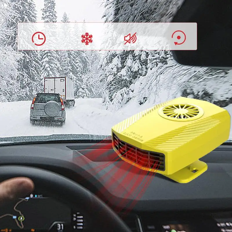 

Car Fan Heater Durable High Velocity Fast Heating Cooling Defroster Universal Car Heater With Overheating Protection For RV cars